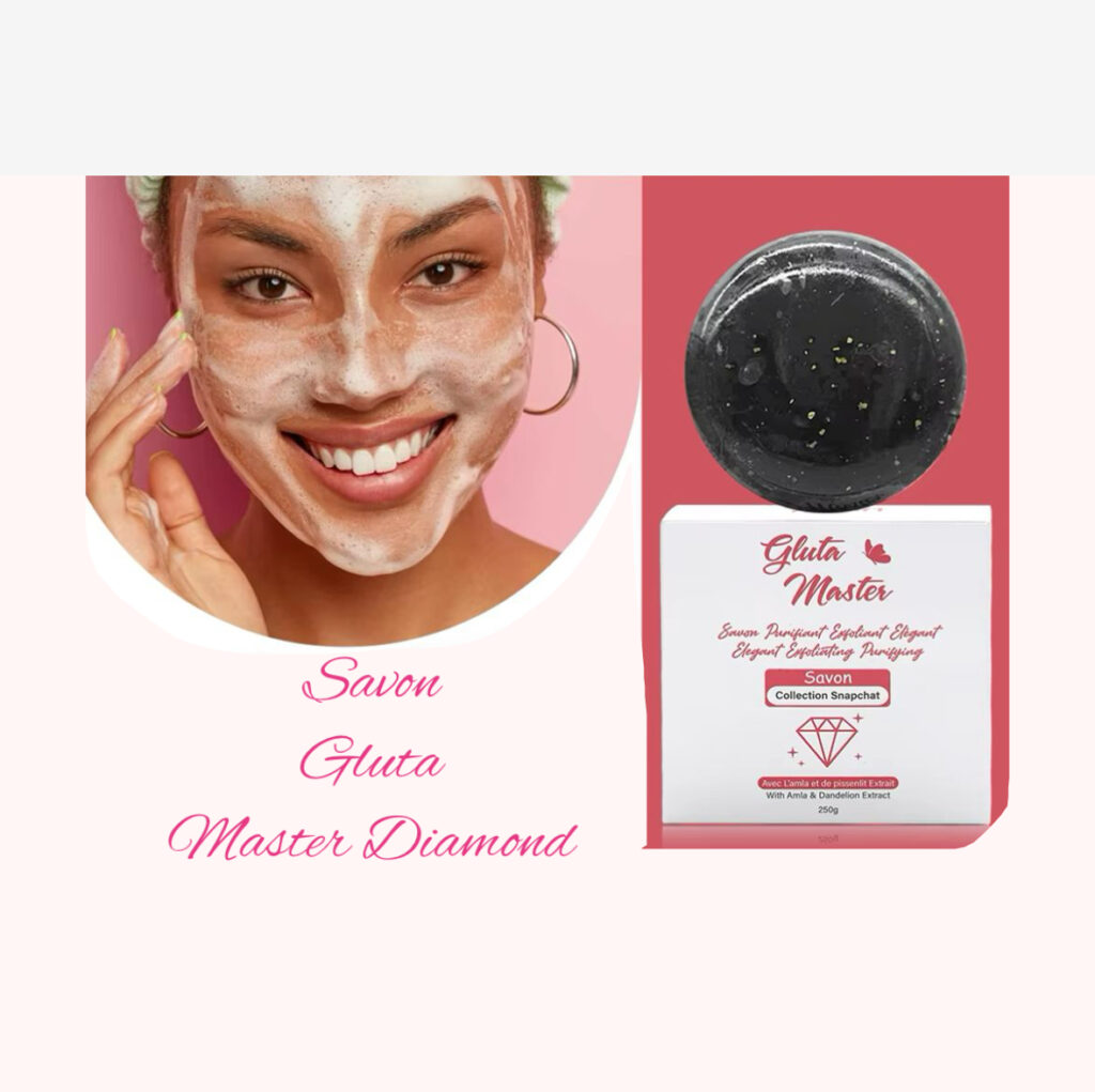 - Gluta Master Diamond Savon Unifiant, Exfoliant